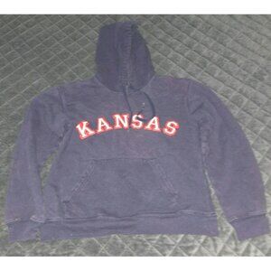 J. America - Kansas Hoodie - Small - Blue Red & White  Raised Letters
